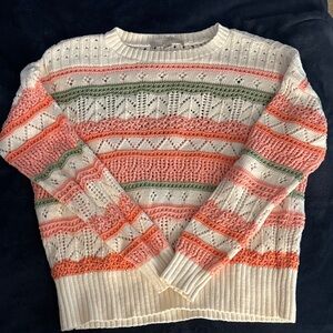 LOFT Cream Knit Sweater